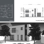 Vue arrière d'un pavillon contemporain à Morsang (91)